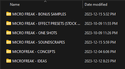 MICRO FREAK - TOOLKIT